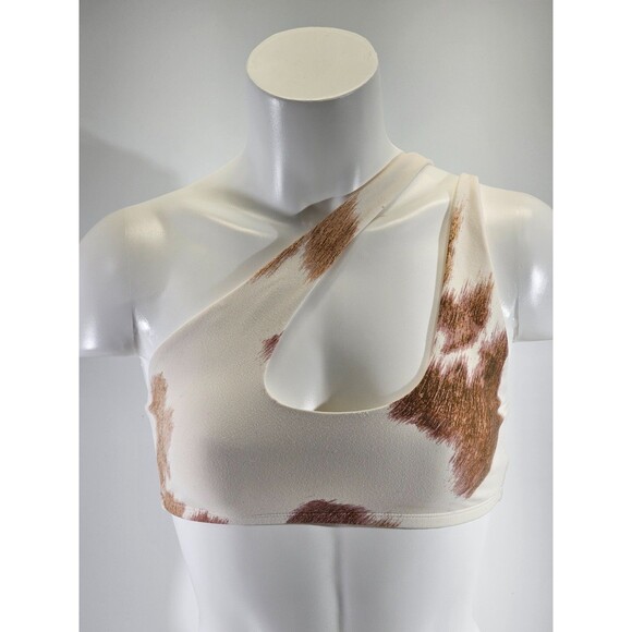 WeWoreWhat Other - MDS Women's S WeWoreWhat Cowhide One Shoulder Asymmetrical Sports Bra Top Shirt